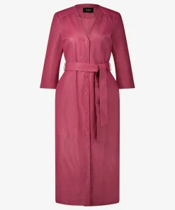 IBANA Dalou Bright Pink- Midi Jurken
