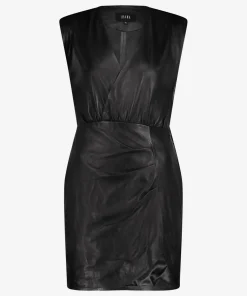 IBANA Dove Black- Leren Jurken