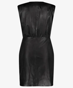IBANA Dove Black- Leren Jurken