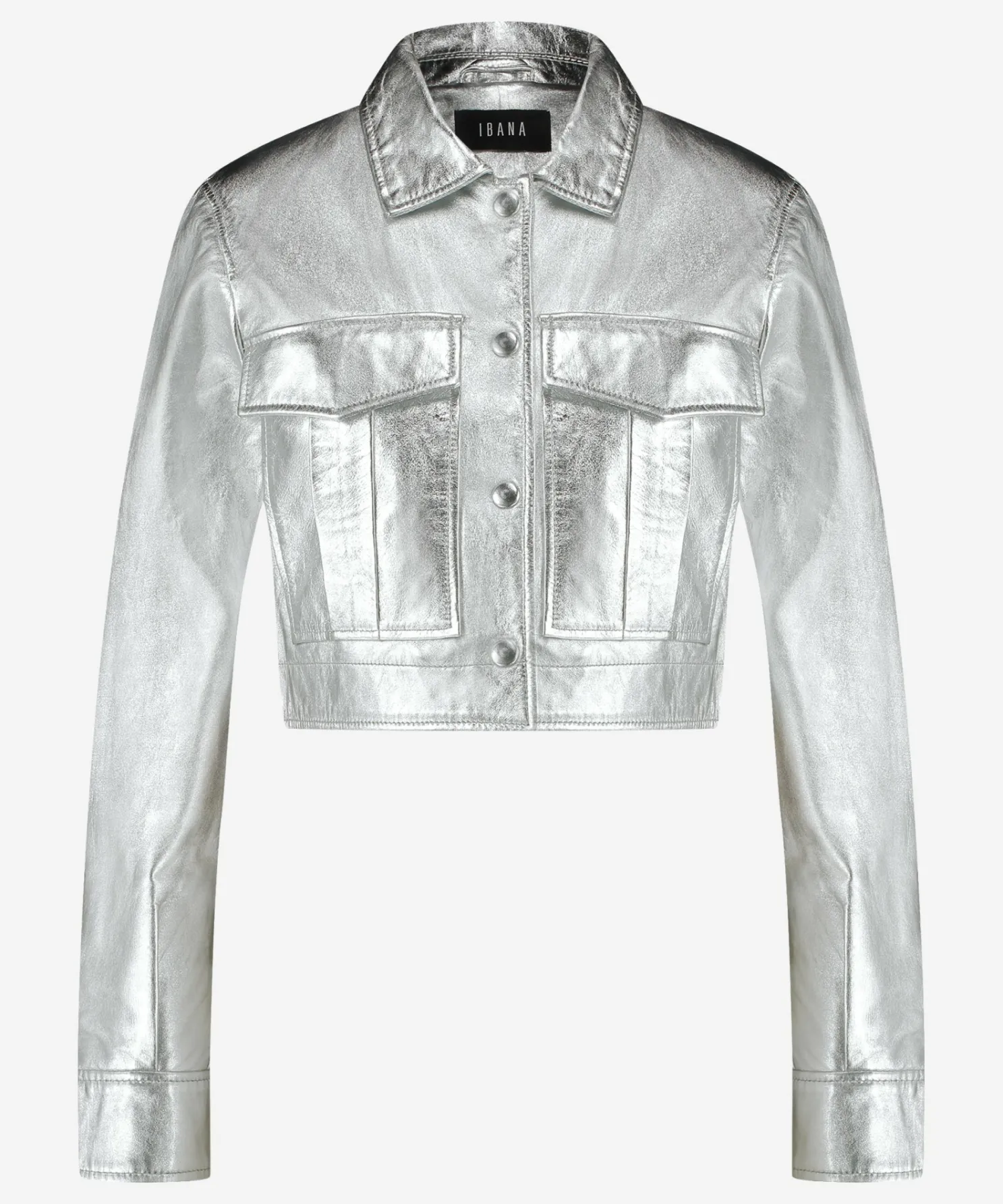 IBANA Jella Metallic Silver- Leren Jassen