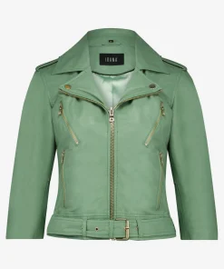 IBANA Kate Moss Jade Green- Leren Jassen