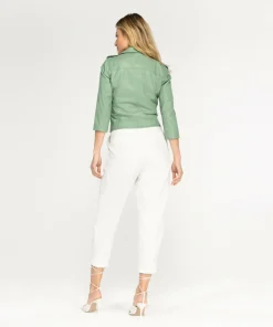 IBANA Kate Moss Jade Green- Leren Jassen