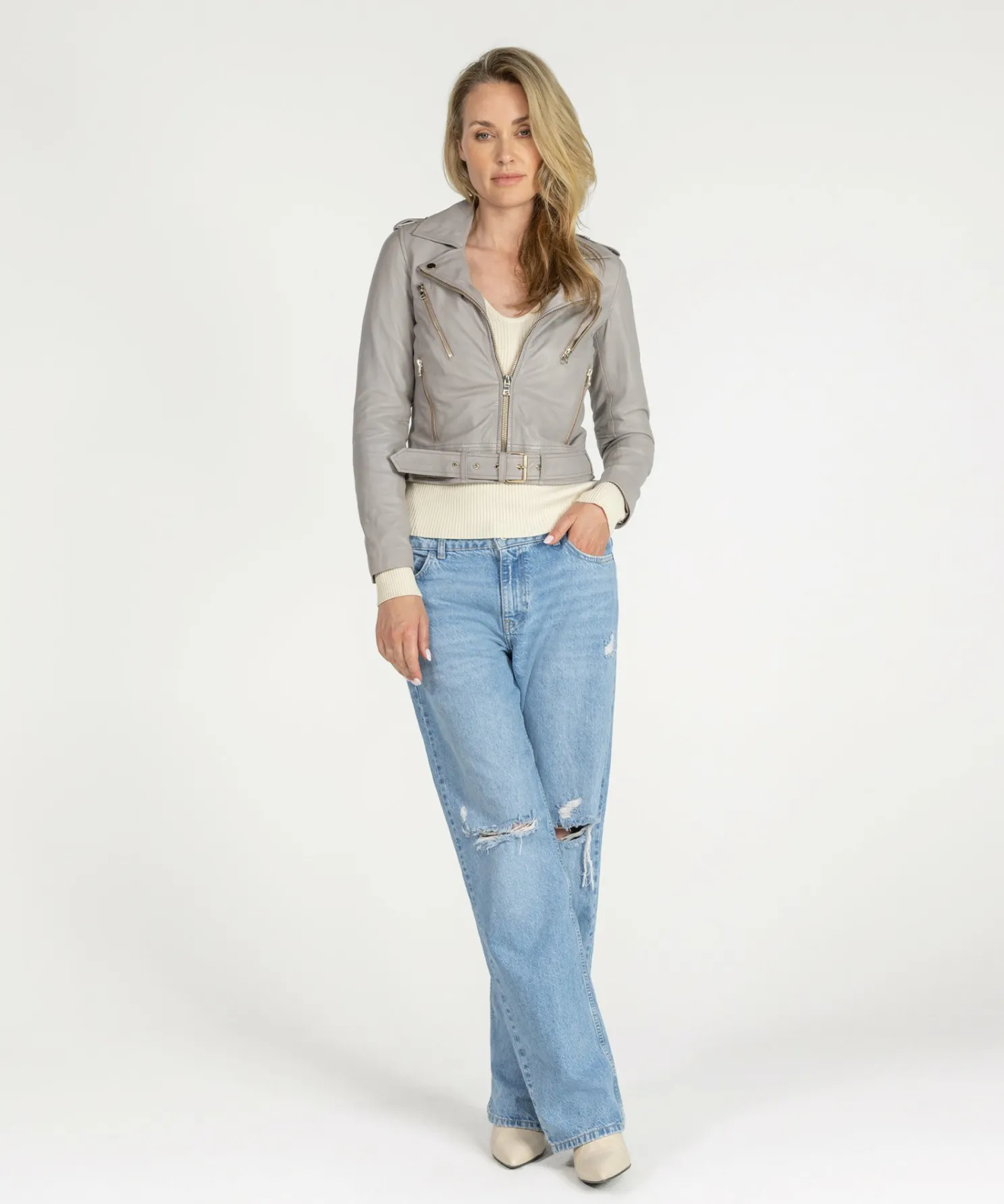 IBANA Moss Stone- Leren Jassen