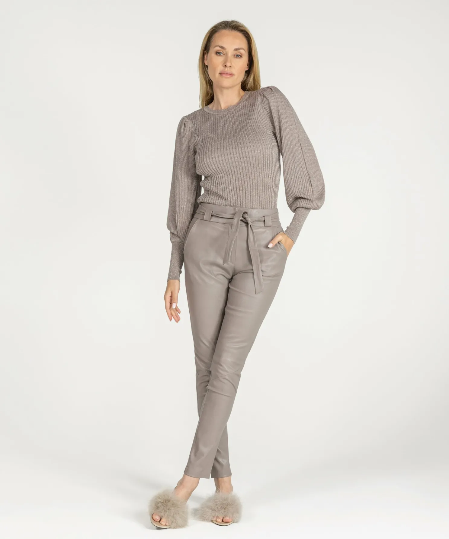 IBANA Paulina Suede Stone- High Waist