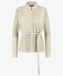 IBANA Tanou Antique White- Leren Tops & Blouses