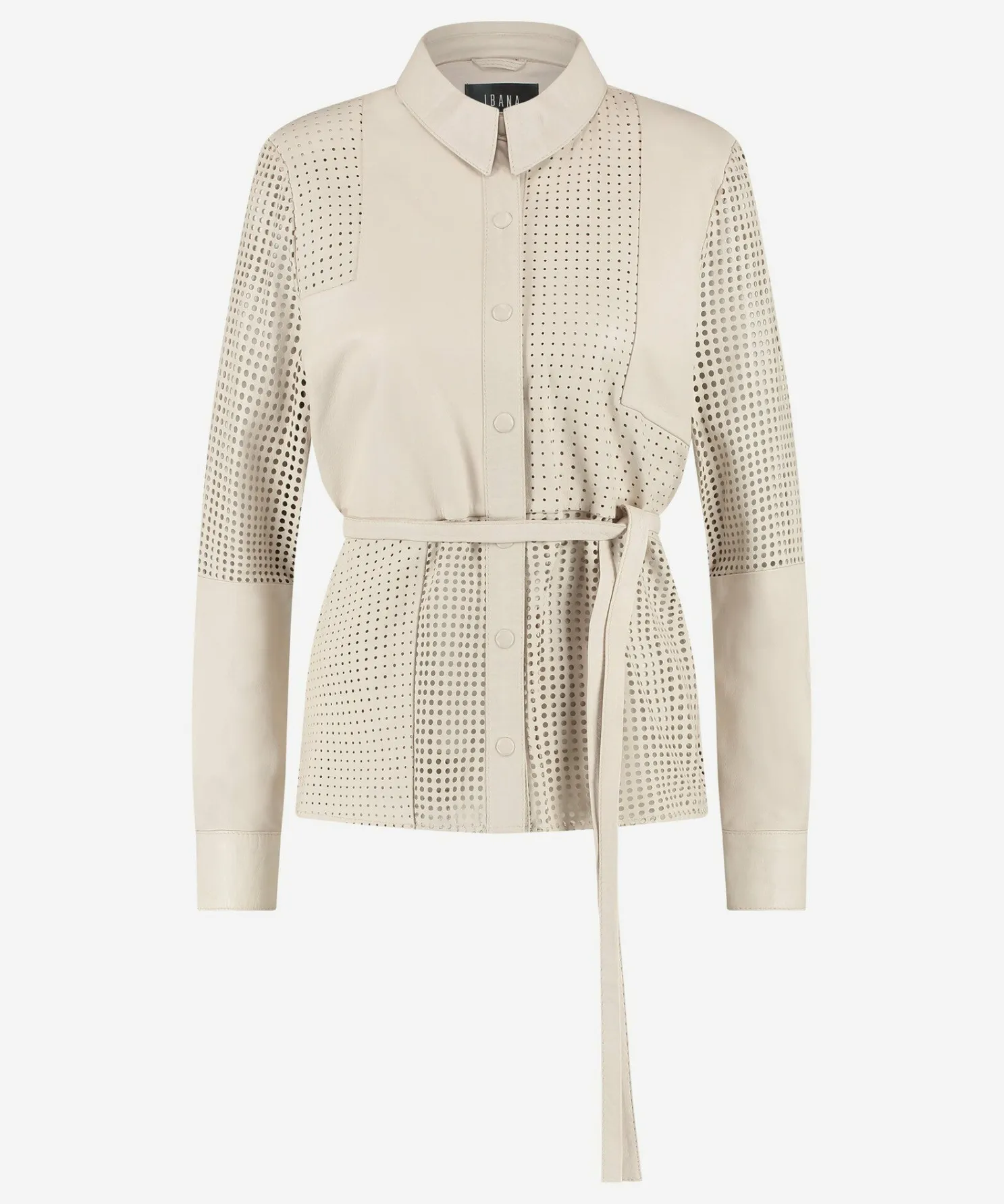 IBANA Tanou Antique White- Leren Tops & Blouses