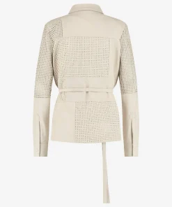 IBANA Tanou Antique White- Leren Tops & Blouses