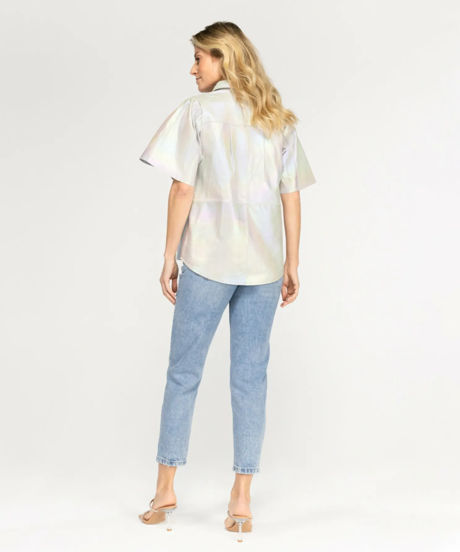 IBANA Tasha Metallic Jade Green- Blouses