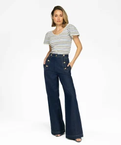 IBANA Thaira Stripes Airy Blue- Non Leather