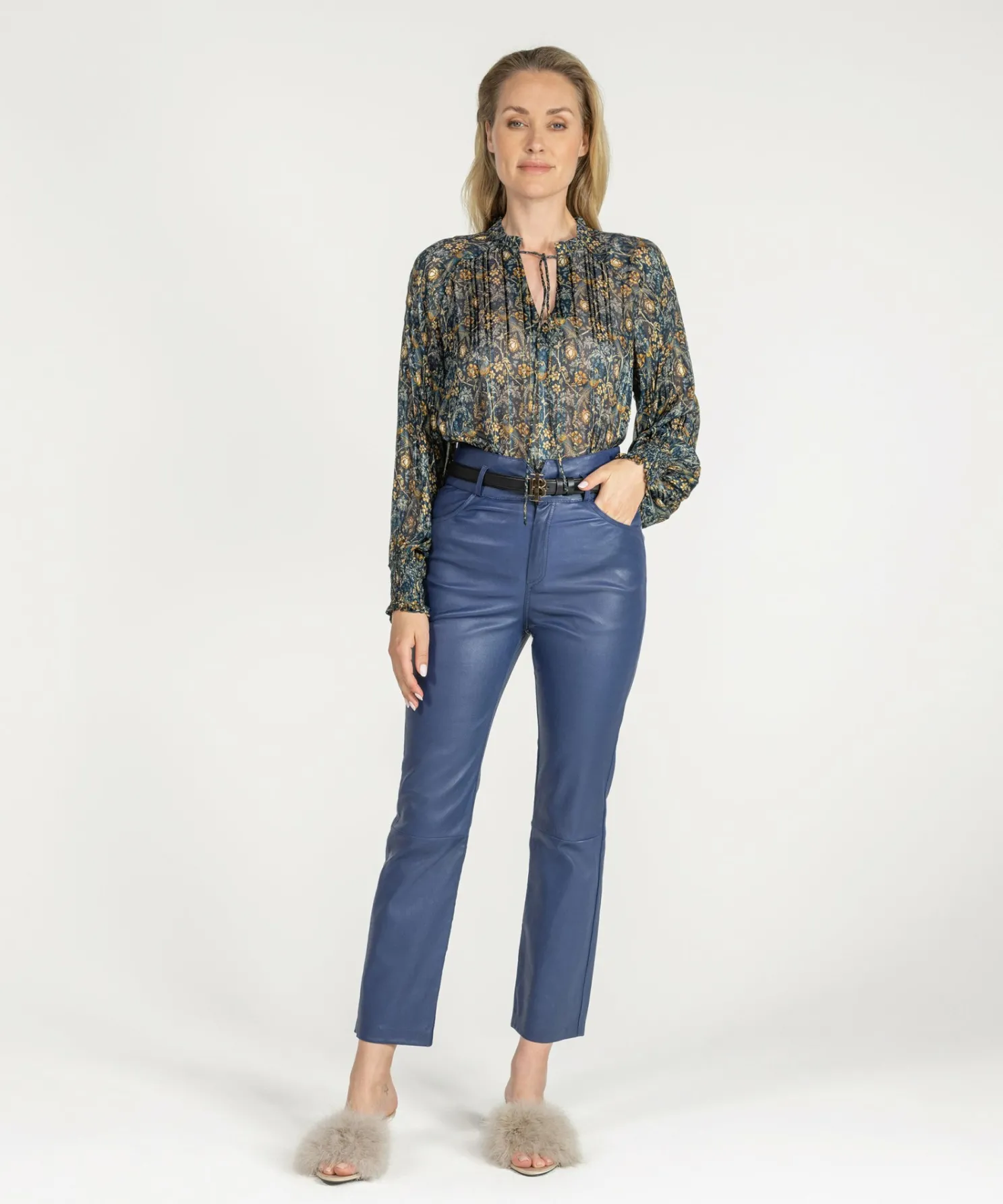IBANA Thera Lurex Floral Birds- Non Leather